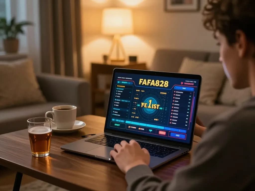 Engaging with FAFA828 in a cozy home setup enhances online gaming experience.