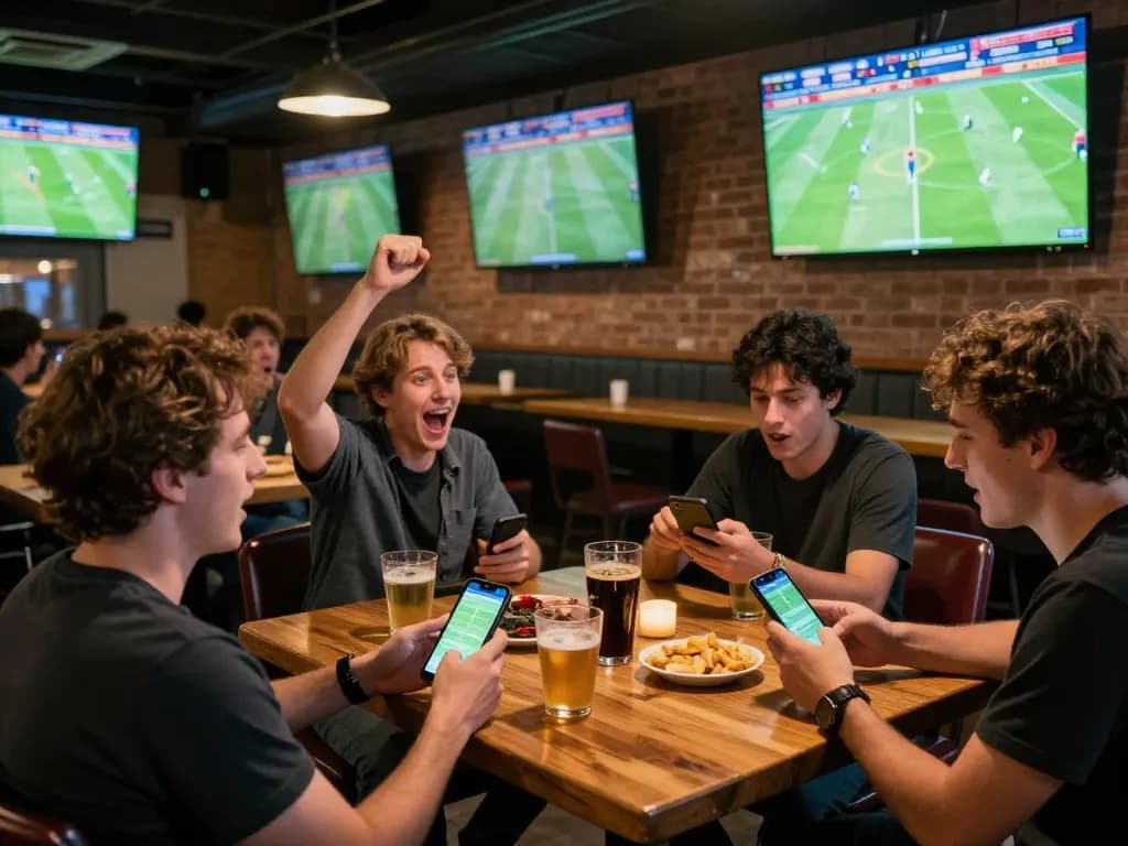 Xoilac brings live football excitement to fans cheering in a buzzing sports bar atmosphere