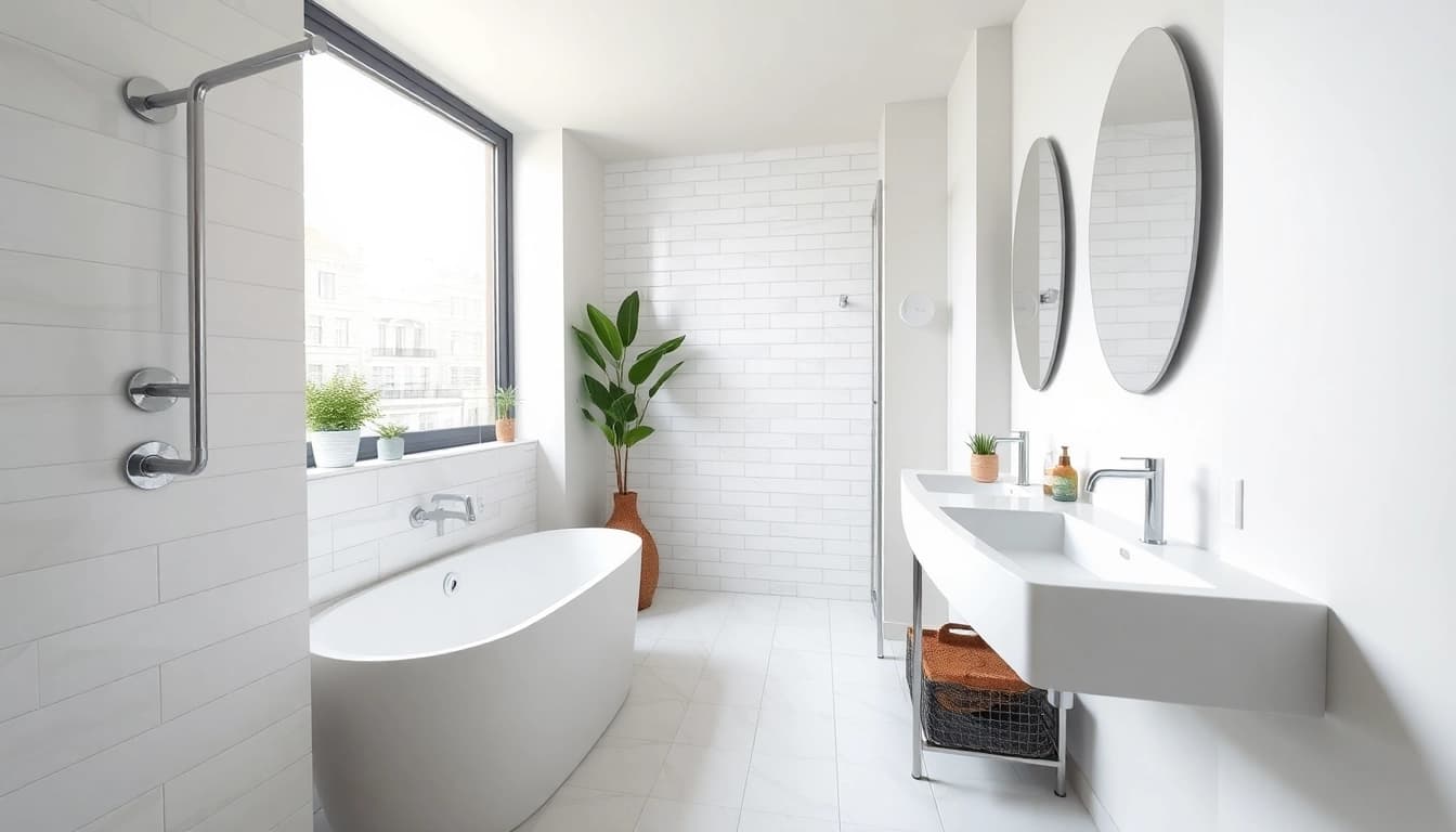 Transform your small bathroom remodel with modern fixtures and an elegant design.