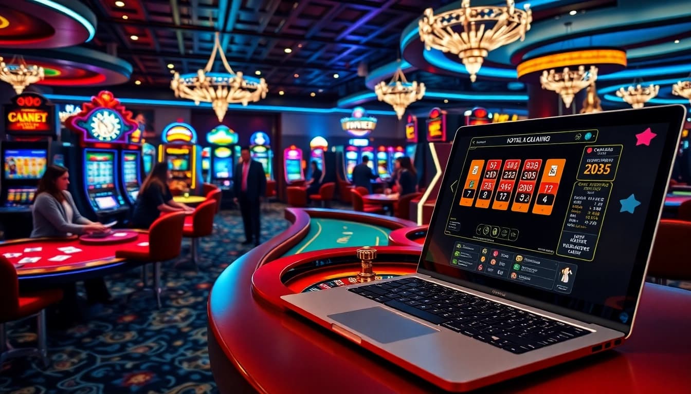 Vivez l'excitation du casino en ligne avec des tables de jeu glamour et une action de poker à enjeux élevés.