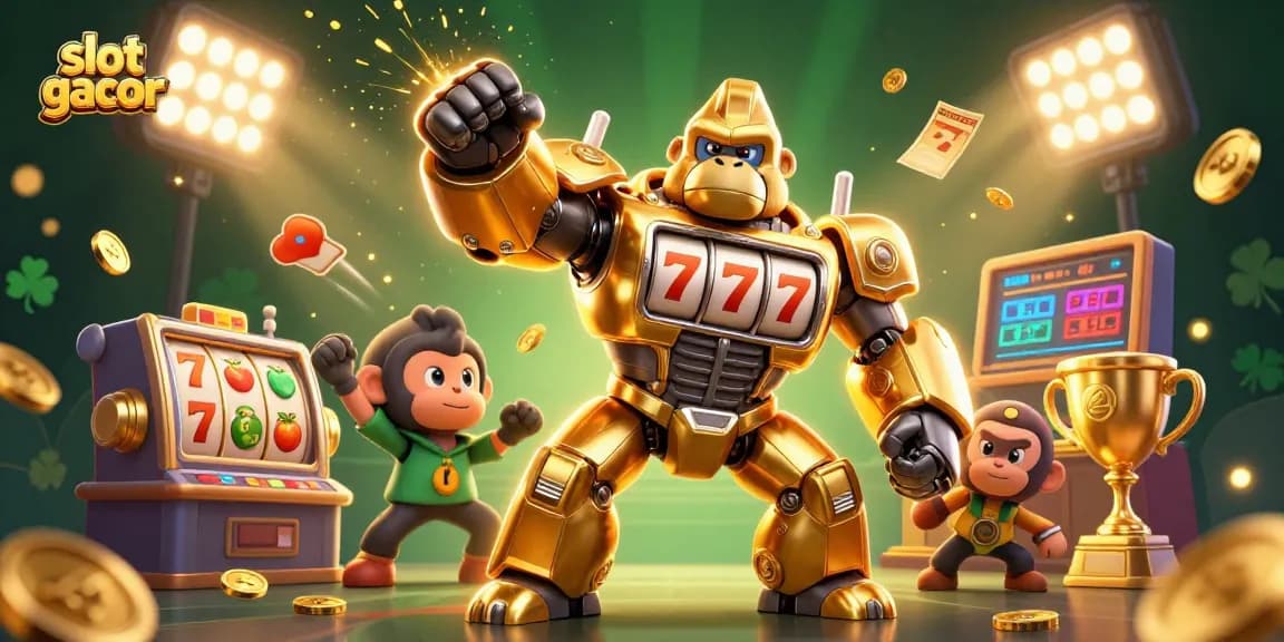 Experience thrilling slot gacor action with dynamic 3D characters and captivating slot elements.