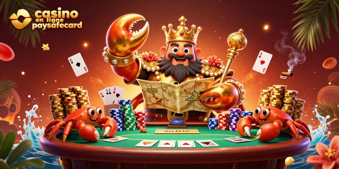Déposez facilement dans un casino en ligne paysafecard grâce à ce visuel captivant de croupiers et jetons.