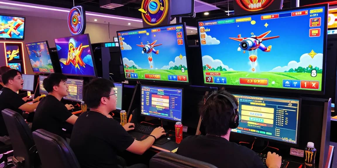 Engaged players enjoying aviator 1xbet crash game in a colorful online casino.