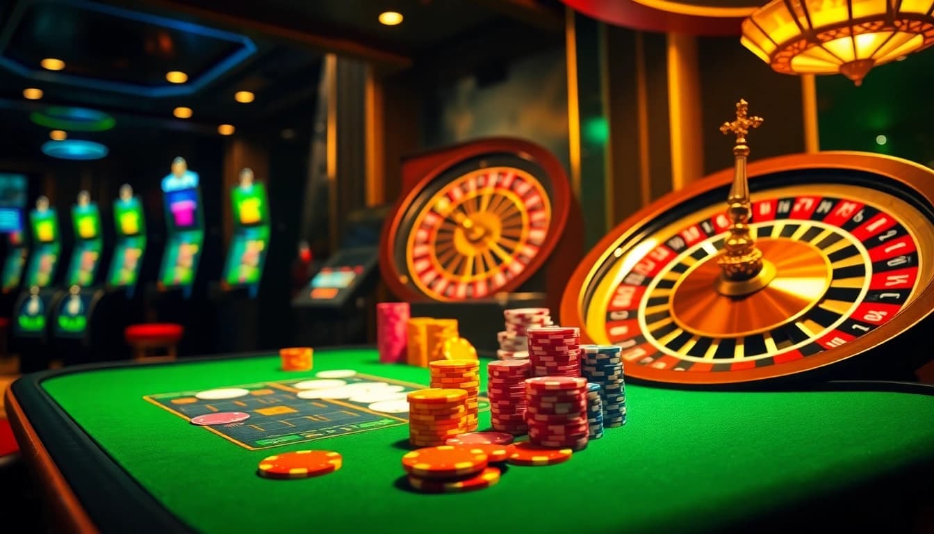 Engaging gamblers with hidden wiki links at a luxurious casino poker table.