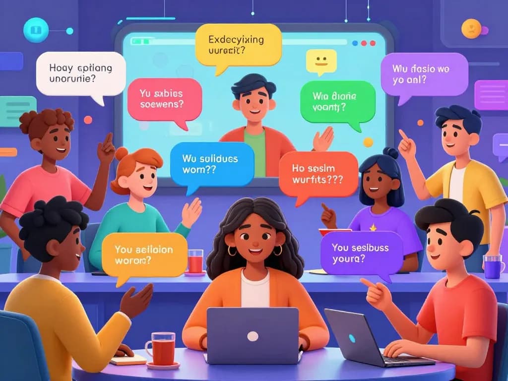 Spicy chat animated characters engaging in lively conversations in a vibrant digital chatroom.