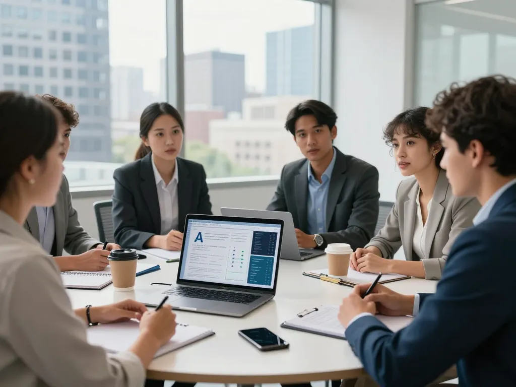 AI Tools Replacing Entry jobs discussion in a diverse team meeting.