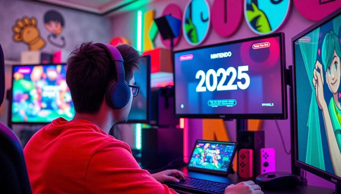 Nintendo Direct 2025 announcements engagingly showcased in an immersive gaming stream.