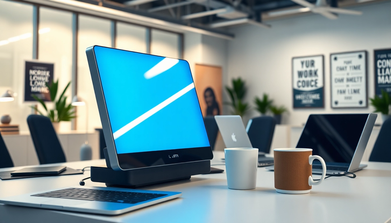 Enhance productivity with Brightet technology showcased in a modern workspace.