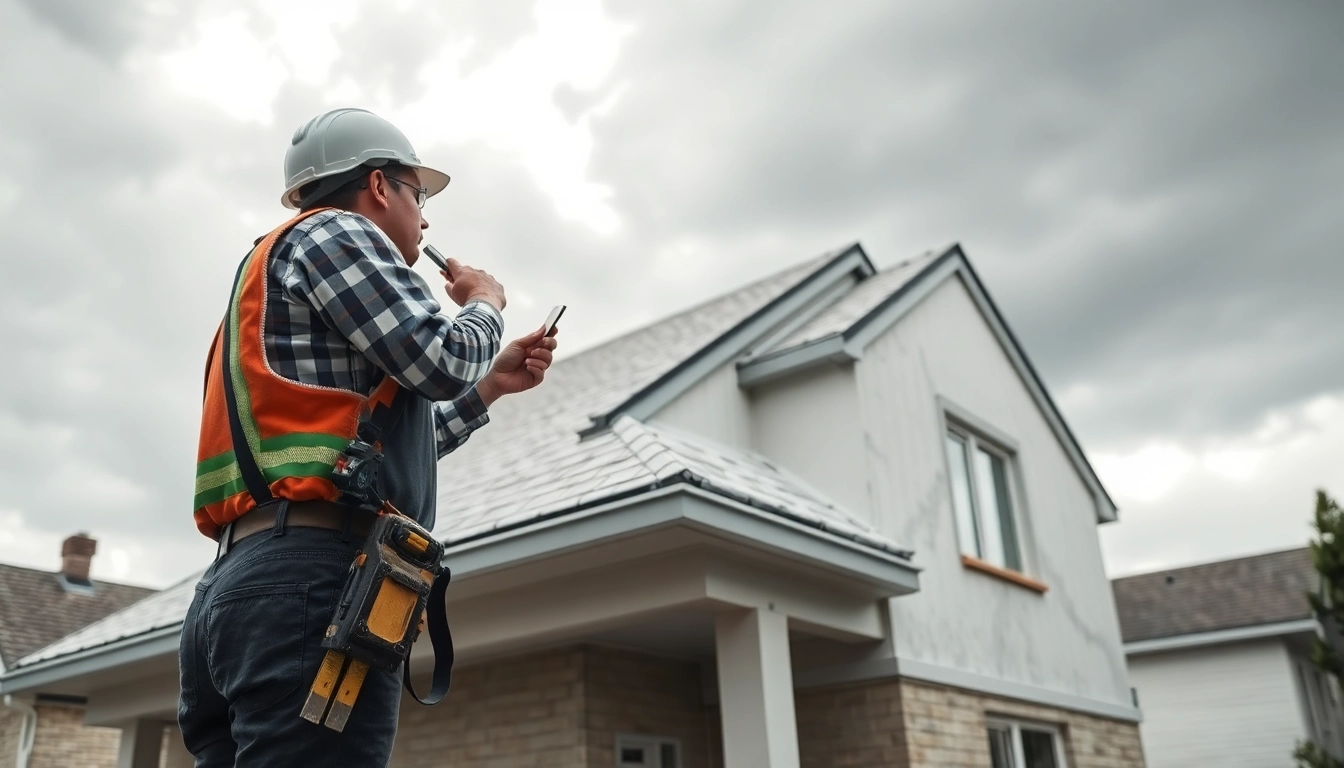 Addressing spray foam roof problems with a contractor inspecting residential roofing.