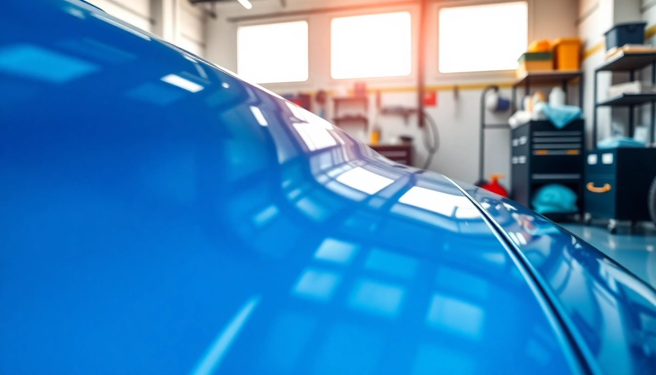 Detail-focused image of best car detailing Chattanooga TN showcasing a polished car in a professional garage.