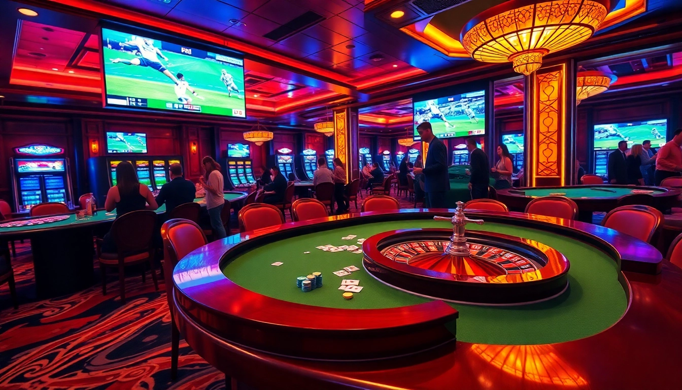 vaoluoitv offers thrilling live sports betting experiences within a vibrant casino setting.