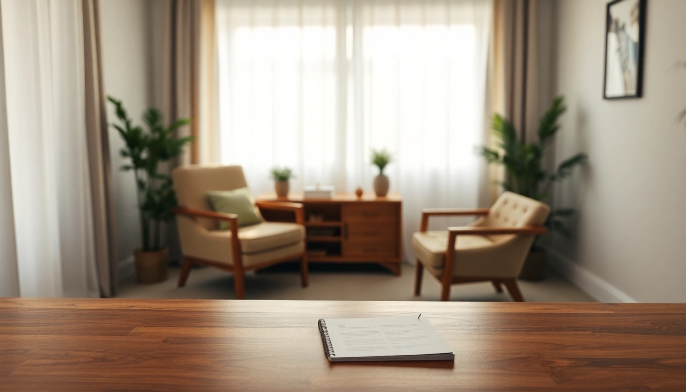 Engaging counselling services space with a warm atmosphere and inviting decor.