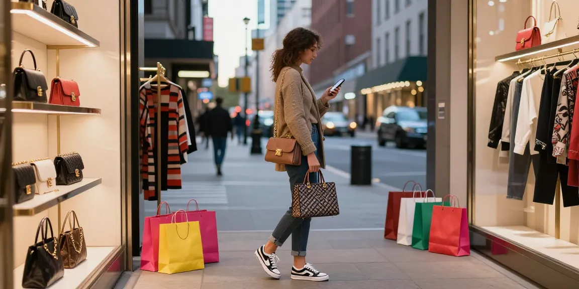 Fashionable model exploring the latest 레플리카 쇼핑몰 trends in a vibrant urban setting.