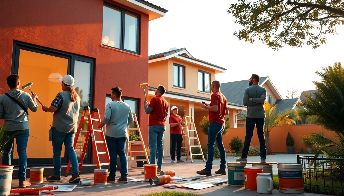 Painting companies delivering quality service with skilled painters in action on a residential project.