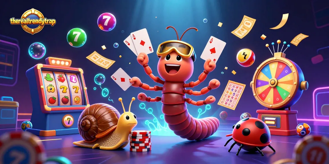Menangkan jackpot dengan therealtrendytrap bersama dealer lucu dan simbol slot berwarna-warni.