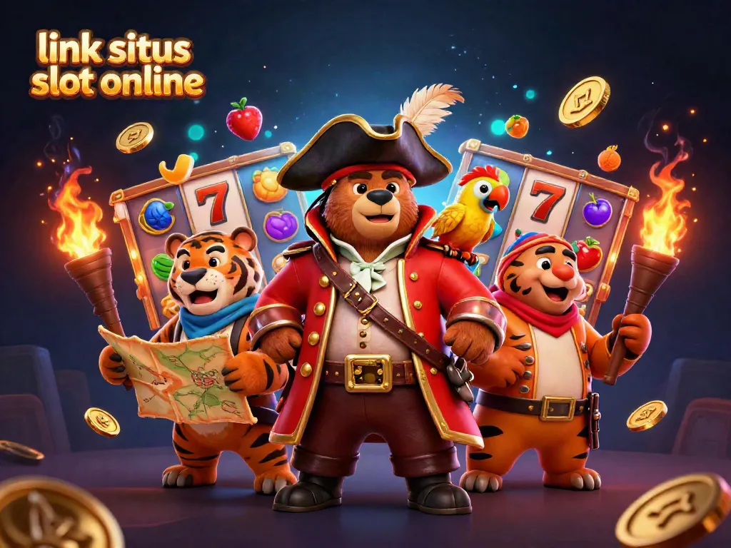 Merayakan kemenangan dalam judi slot dengan link situs slot online dan simbol permainan berwarna-warni