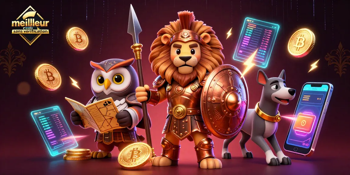 Explorez le meilleur casino sans vérification avec nos personnages de jeu animés au cœur de l'action.