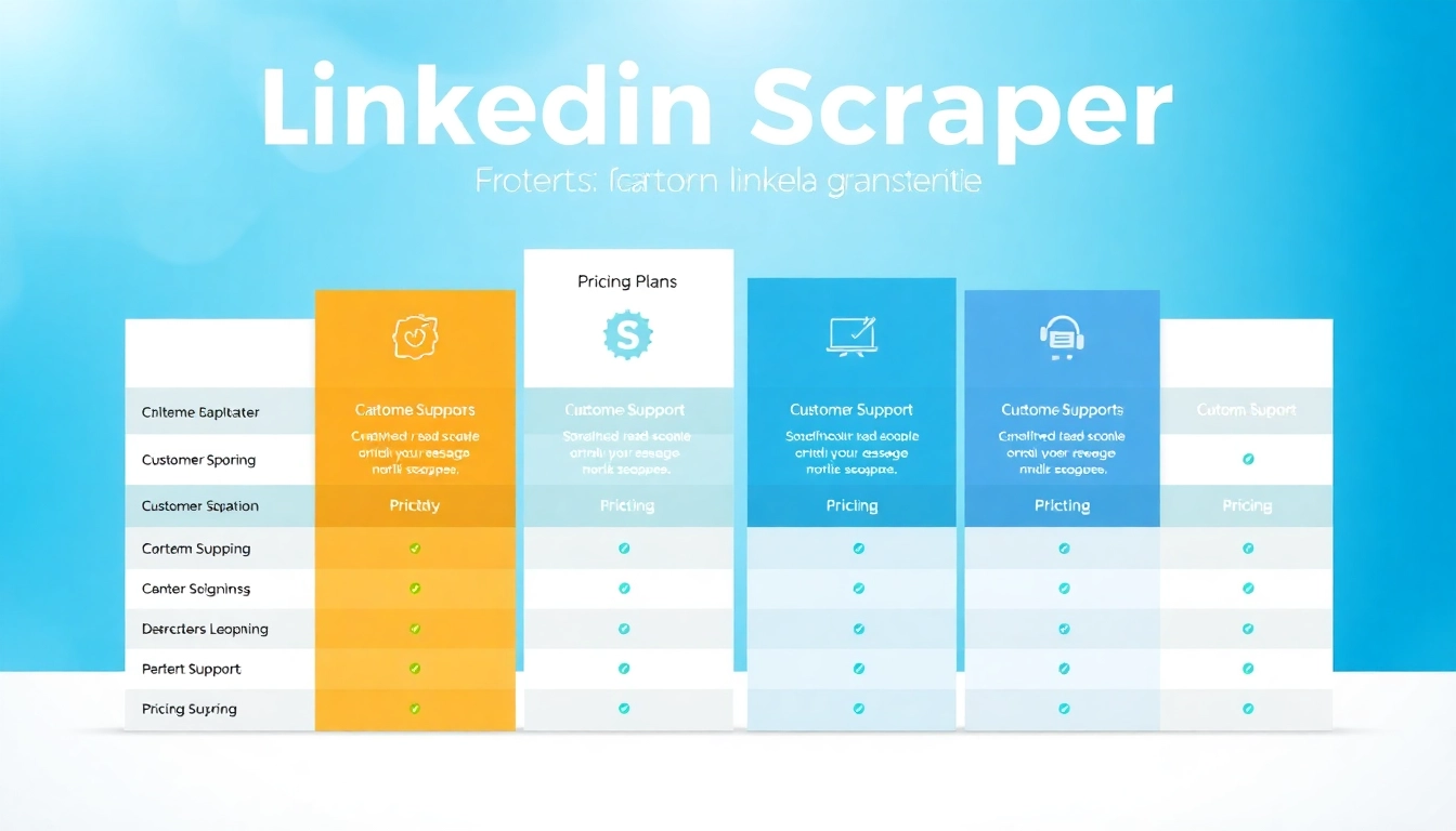 Compare various linkedin scraper pricing plans in a modern infographic, highlighting features effortlessly.