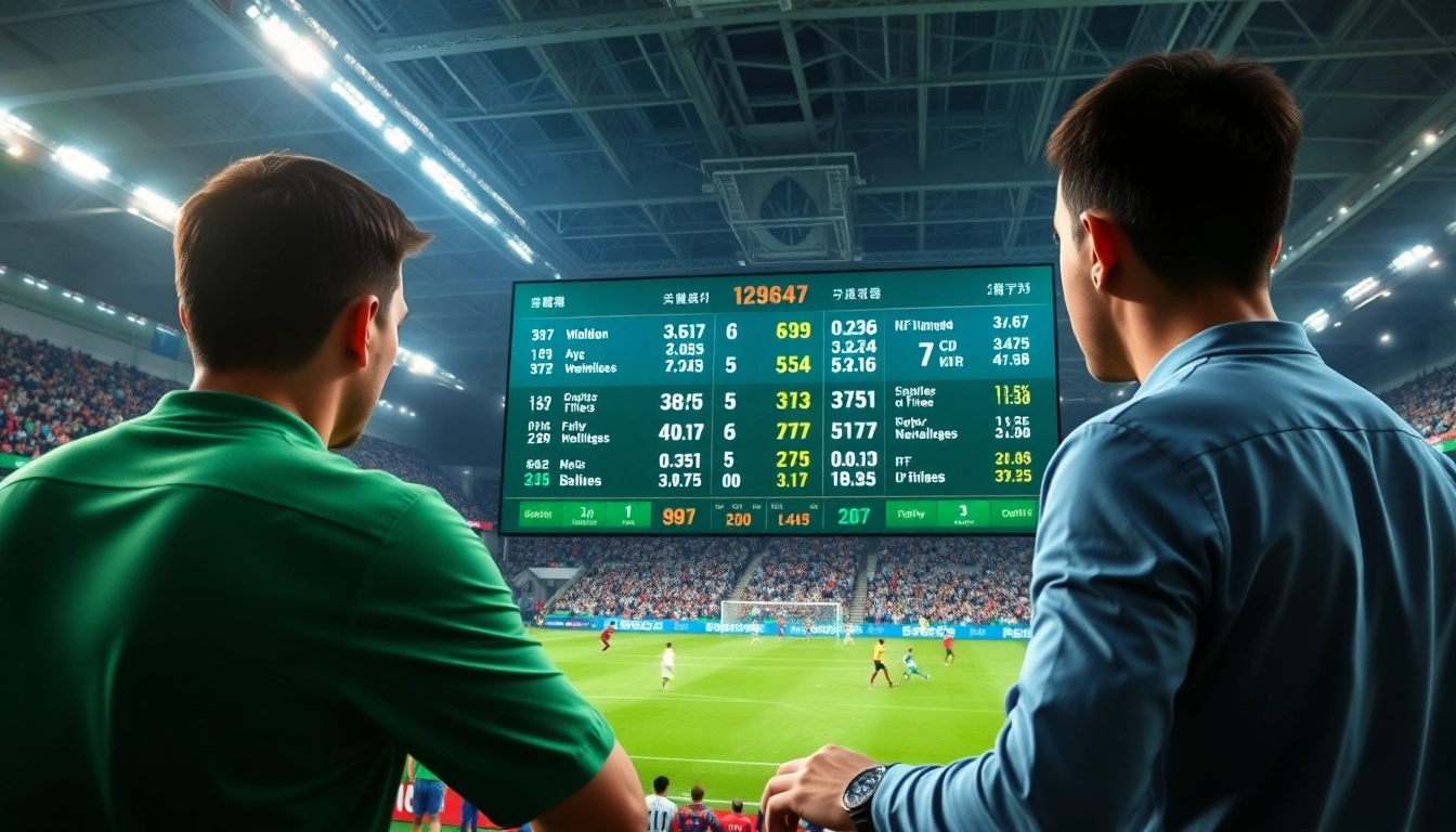 Engaging soccer match scene showcasing โปรแกรมฟุตบอลวันนี้, with players in action and vibrant stadium atmosphere.