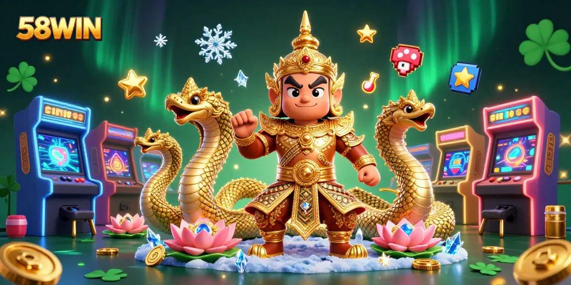 Experience exciting gameplay with 58WIN's casino adventures featuring vibrant characters and colorful elements.