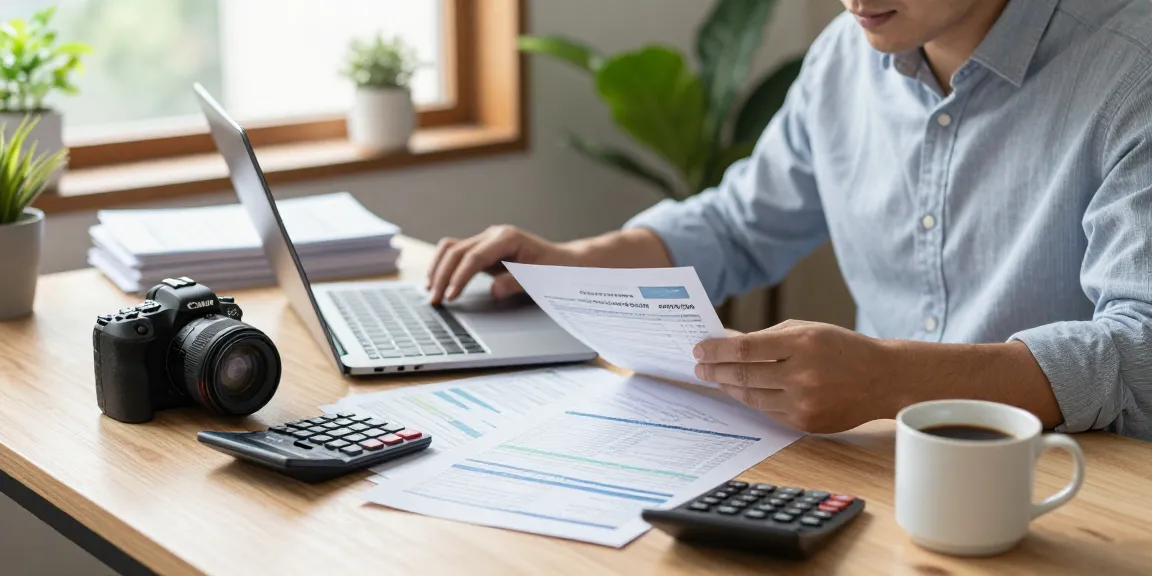 Expert analyzing deposit 5000 strategies with financial documents in a cozy office