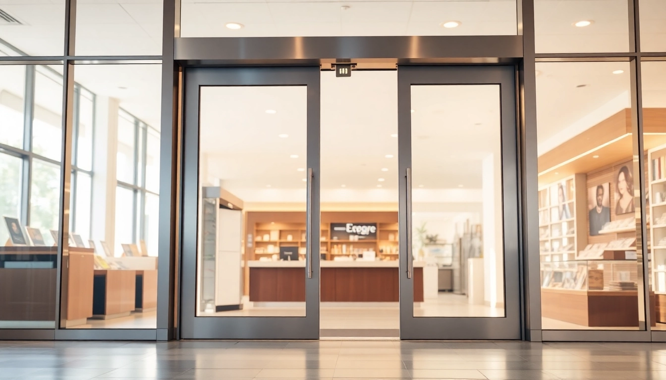 Enhance accessibility with seamless Commercial Automatic Doors in a bright retail setting.