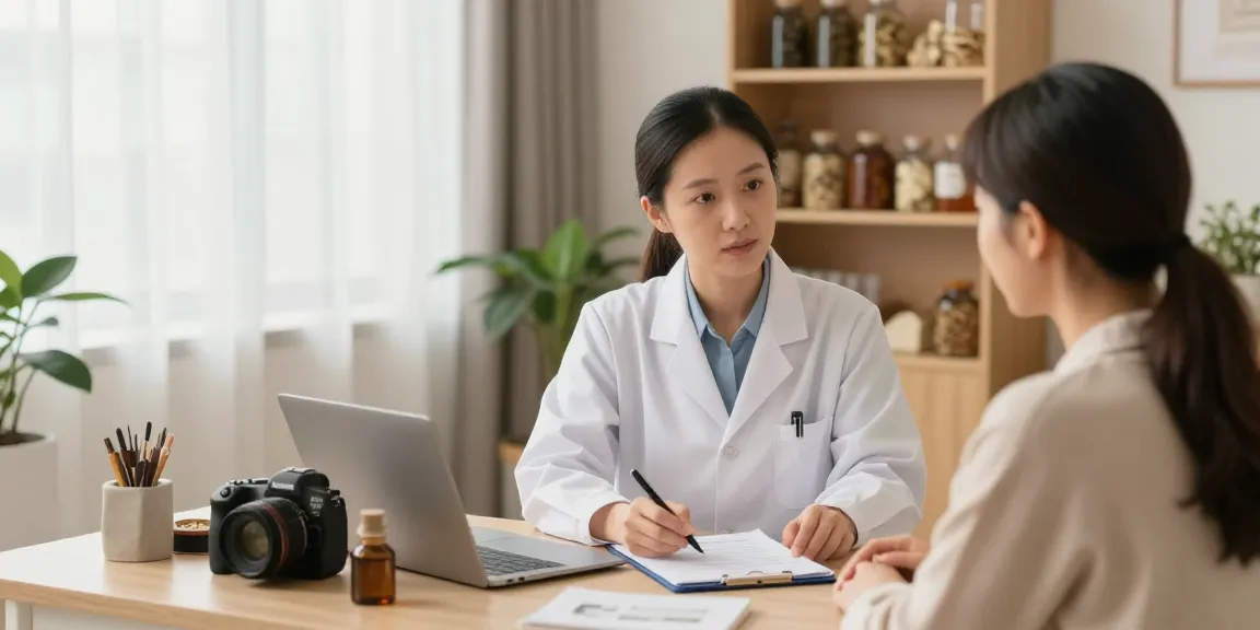 Consultation at 수원한의원 with a practitioner providing personalized care in a serene setting.