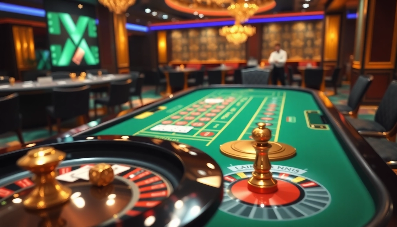 Engaging online casino action at https://mm88.video/ with a vibrant scene showcasing a roulette wheel and cards.