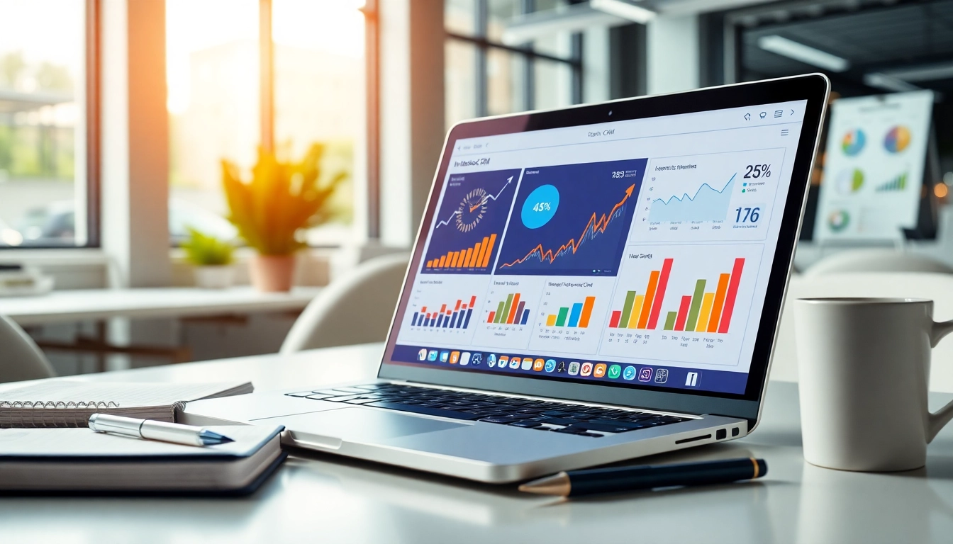 Understanding hubspot crm free features in a vibrant office setting with sales data.