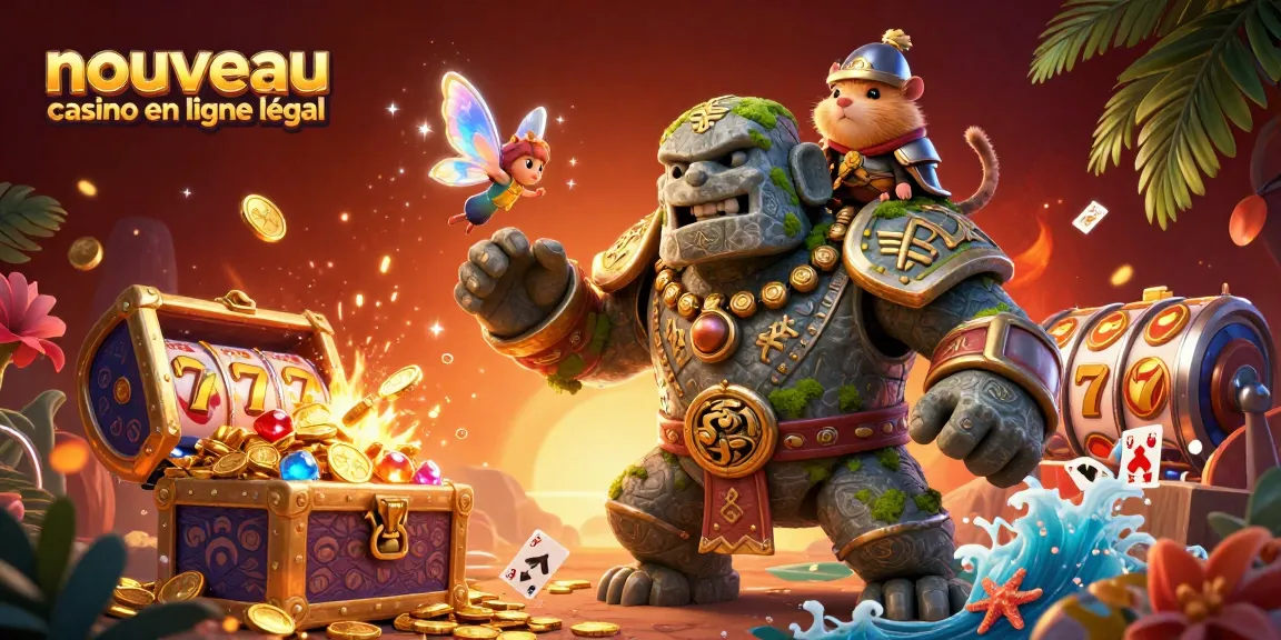 Jouer dans un nouveau casino en ligne légal propose une ambiance magique avec un golem et un hamster chevalier.