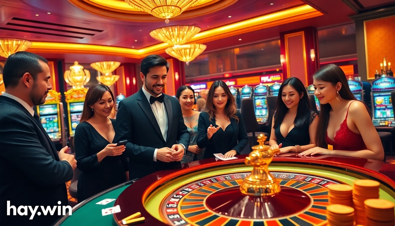 Experience excitement at hay.win with gamblers enjoying a lively roulette game.