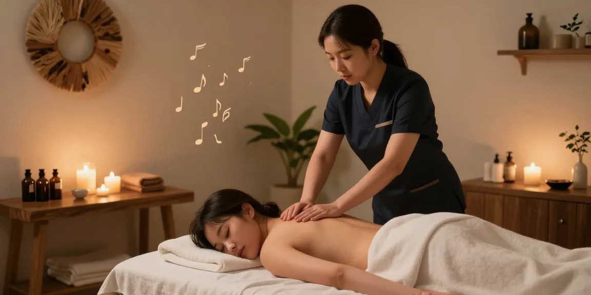 Relaxing atmosphere featuring a professional Swedish massage session, emphasizing 영등포스웨디시 therapeutic benefits.