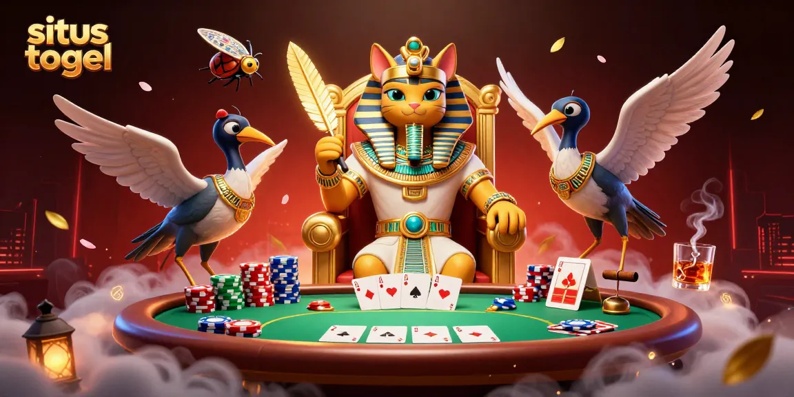 Experience the excitement of situs togel with a vibrant 3D illustration showcasing layered gambling elements.