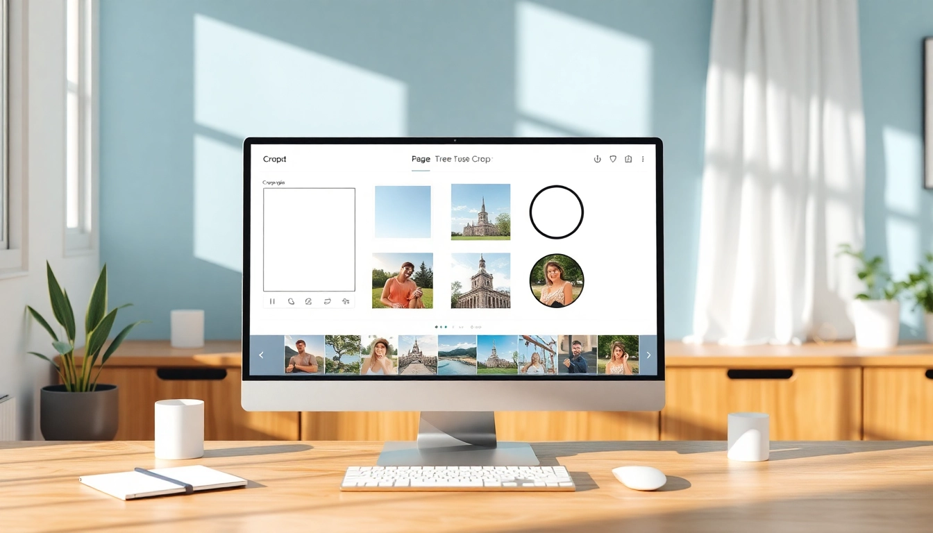 Crop image with user-friendly tools on a bright photo editing interface