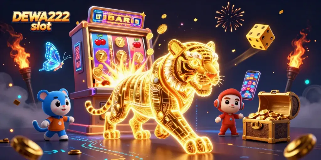Experience the thrill of winning with DEWA222 slot in a vibrant digital casino scene.