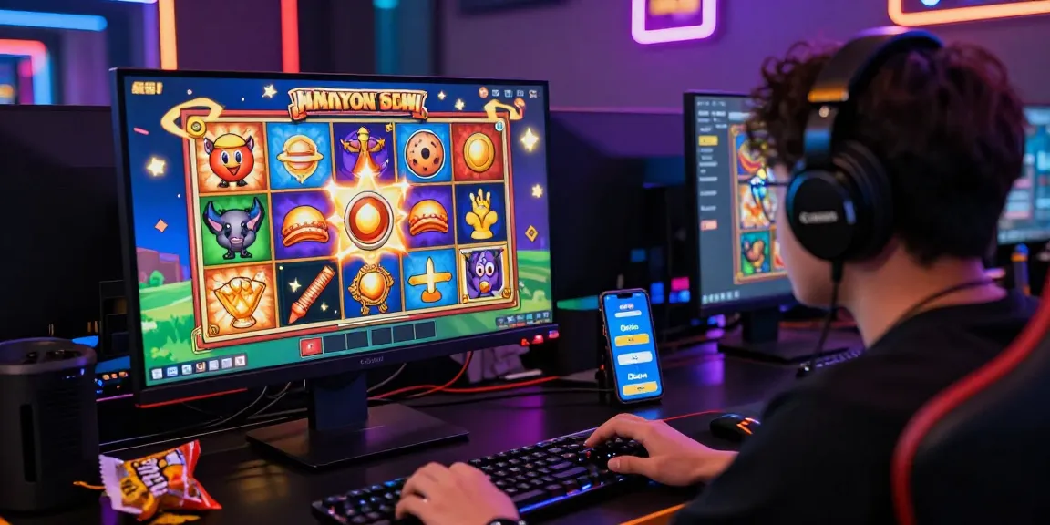 Engaging slot gaming experience showcasing a player enjoying a slot deposit 5000 game with vibrant graphics and payment displays.