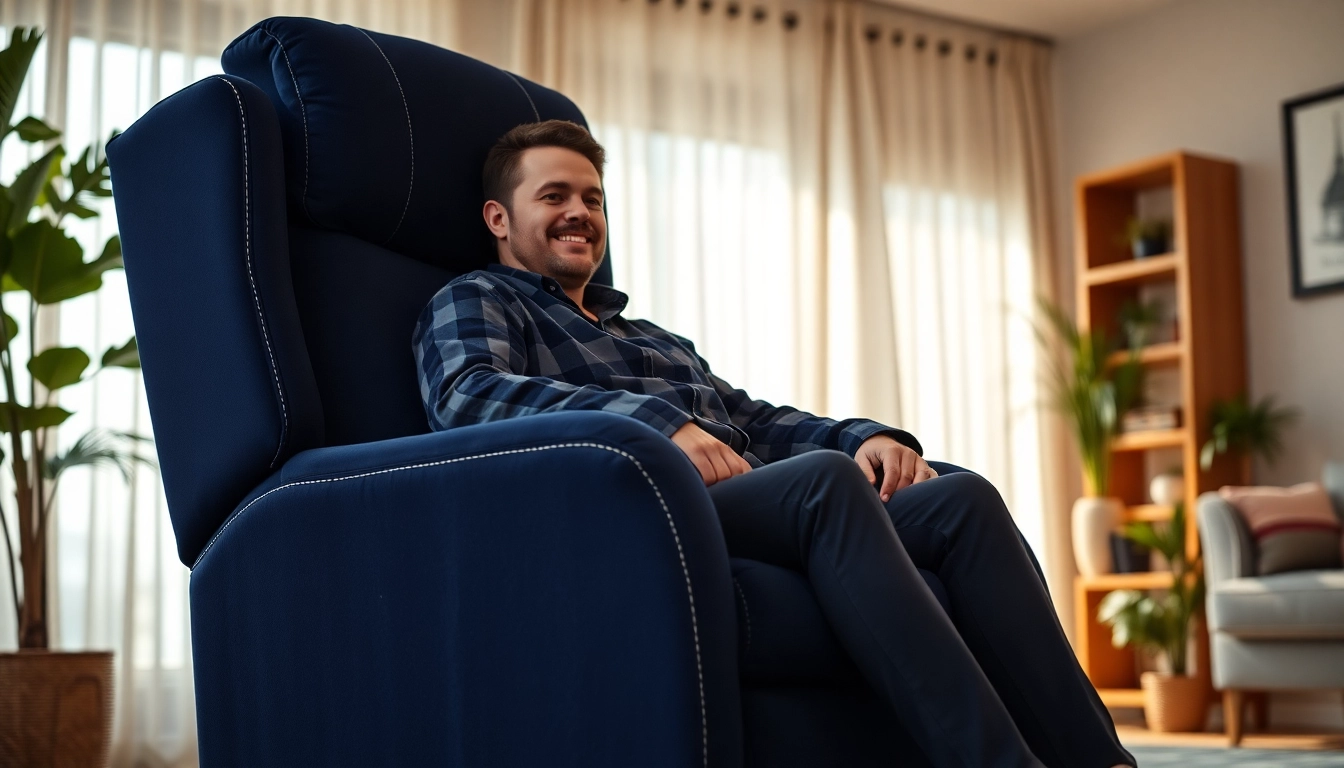 Comfortable tall man lift chair designed for tall individuals enhances home relaxation.