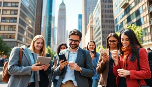 Job seekers engaging in free job post new york activities amidst a vibrant city.