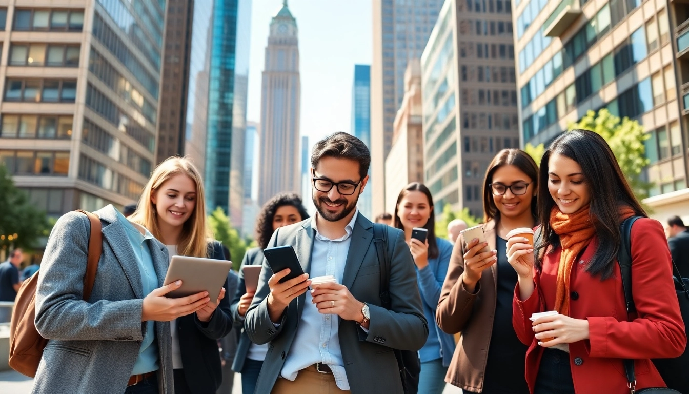 Job seekers engaging in free job post new york activities amidst a vibrant city.