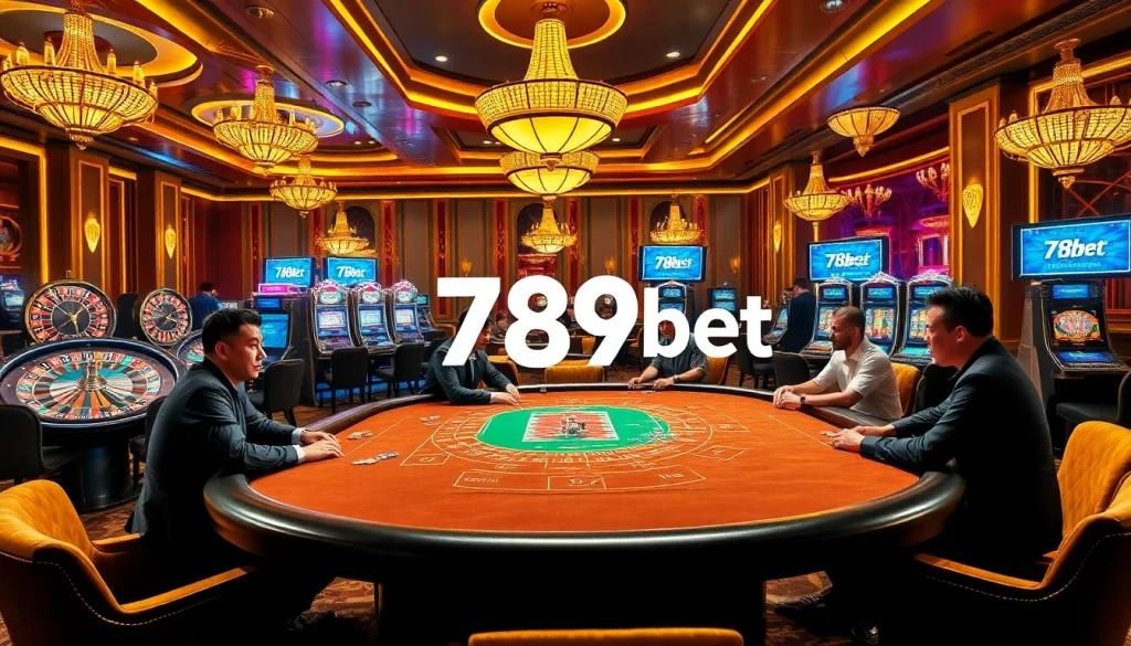 Players enjoying Baccarat and Roulette at 789bet's luxurious casino environment.