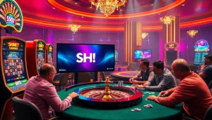 SHBET players engage in poker and enjoy exciting casino games in a luxurious setup.