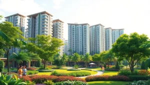 Tampines ec luxury executive condominium with lush gardens and modern architecture.