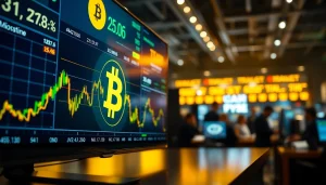 Огляд ціни біткоїна на фоні динамічних графіків торгівлі.