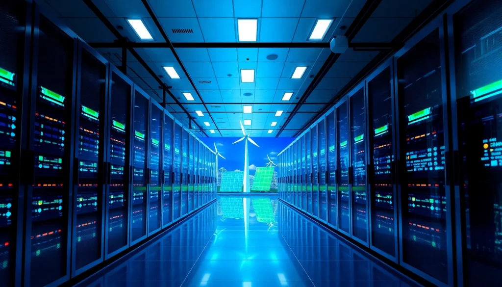 Visual representation of trusted cloud mining sites, featuring advanced AI technology in a modern mining facility.