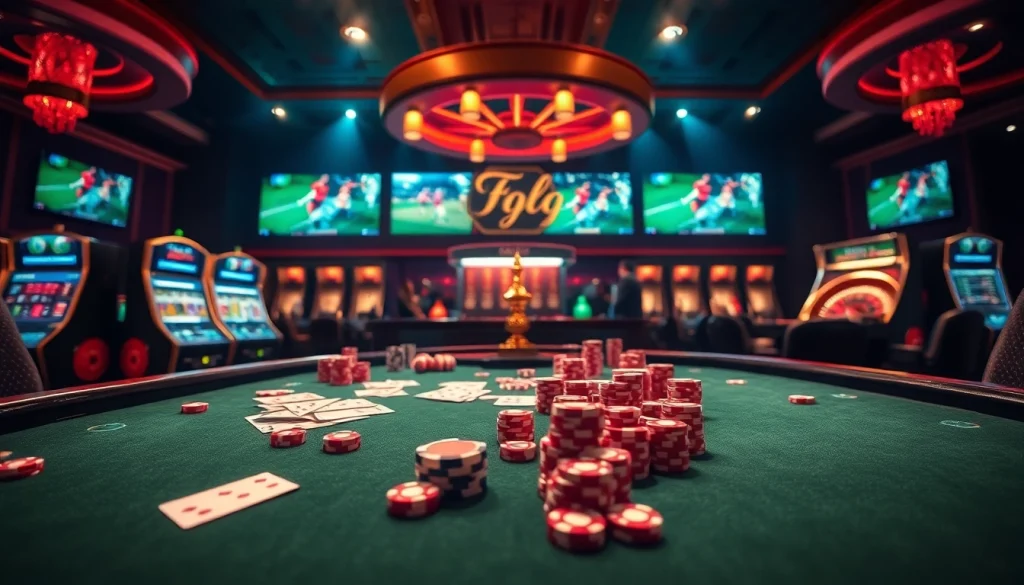 vaoluoitv poker scene showcasing exciting gameplay with stunning graphics and engaging betting elements