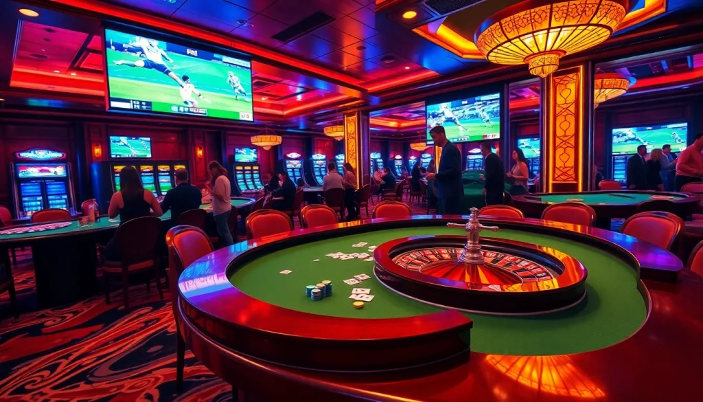 vaoluoitv offers thrilling live sports betting experiences within a vibrant casino setting.