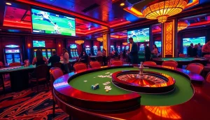 vaoluoitv offers thrilling live sports betting experiences within a vibrant casino setting.