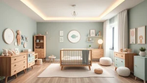 MMOO-themed baby room decor featuring playful pastel colors and natural textures.
