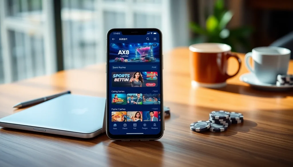 Góc nhìn hấp dẫn về ứng dụng AX88 trên điện thoại thông minh với đồ họa trò chơi động.