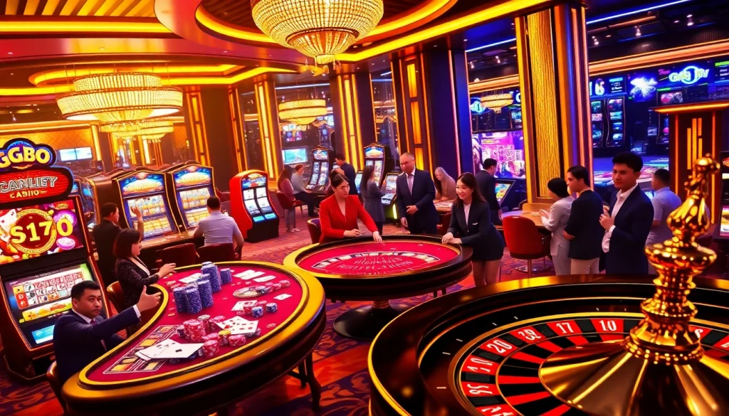 Experience excitement at GG88 casino with vibrant games, roulette wheel, and live betting.